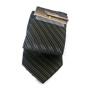 Calvin Klein Men's Gray  Classic Dress Silk Neck